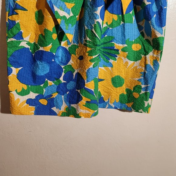 J Crew G4334 EUC sz 12P Tie Waist Puckered Morning Floral Pencil Bow Front Skirt - Picture 6 of 11